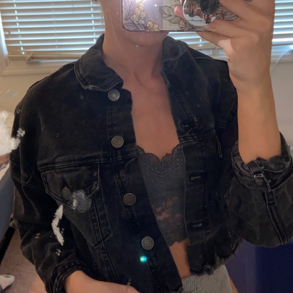 GARAGE cropped denim jacket